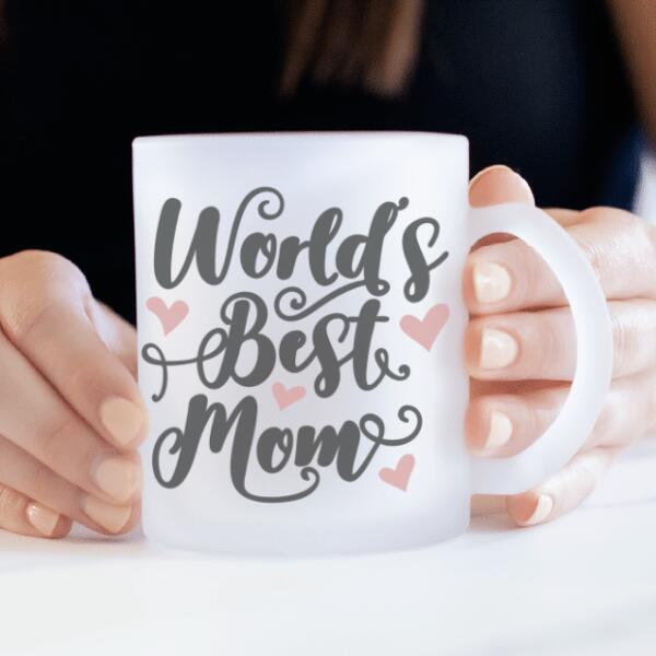 MAMAN ET FILLE - mug personnalisé en verre dépoli