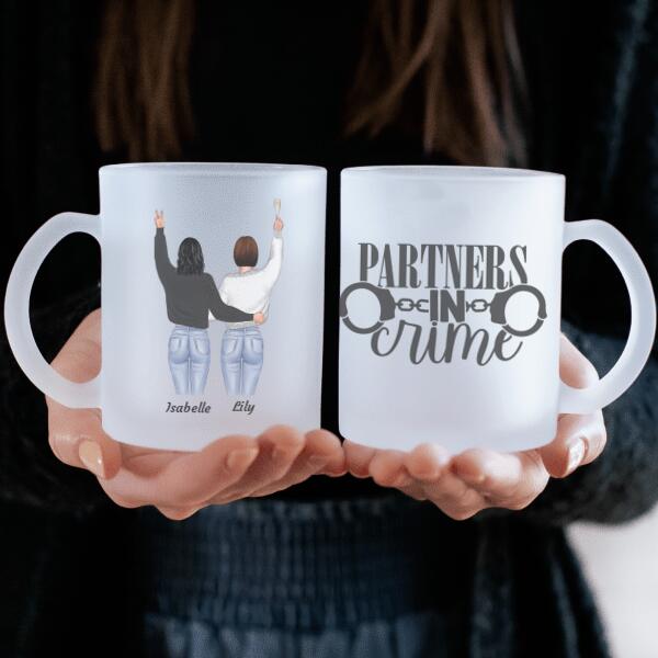 MEILLEURES AMIES DEBOUT - mug personnalisé en verre dépoli