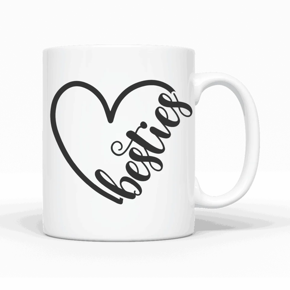 Meilleures amies assises au ponton - Mug personnalisé