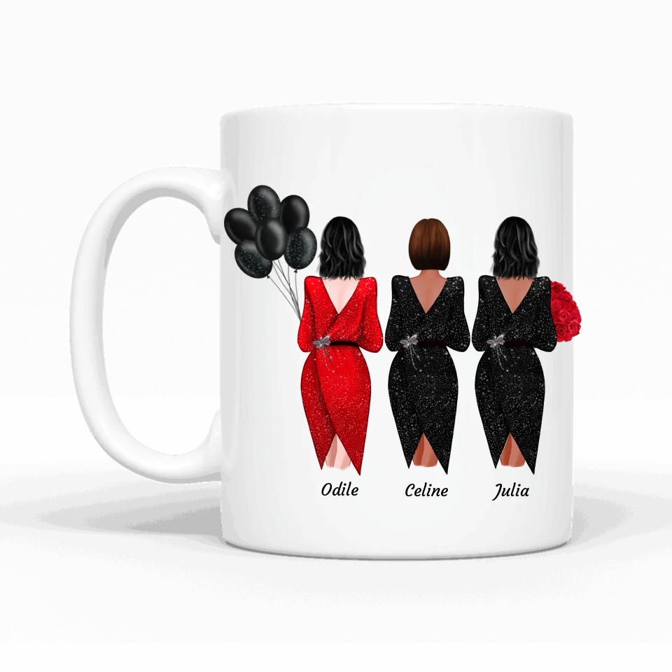 3 Meilleures amies festives - Mug personnalisé
