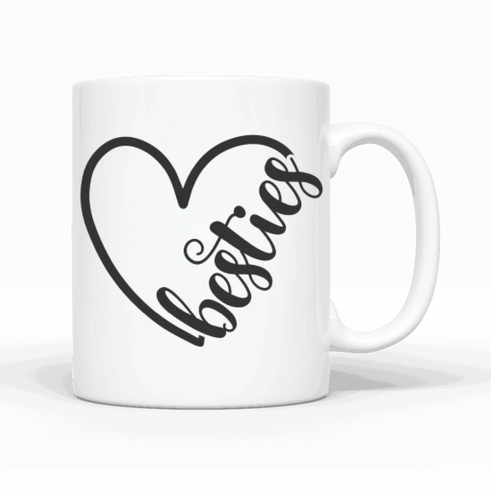 Meilleures amies assises sous un arbre - Mug personnalisé