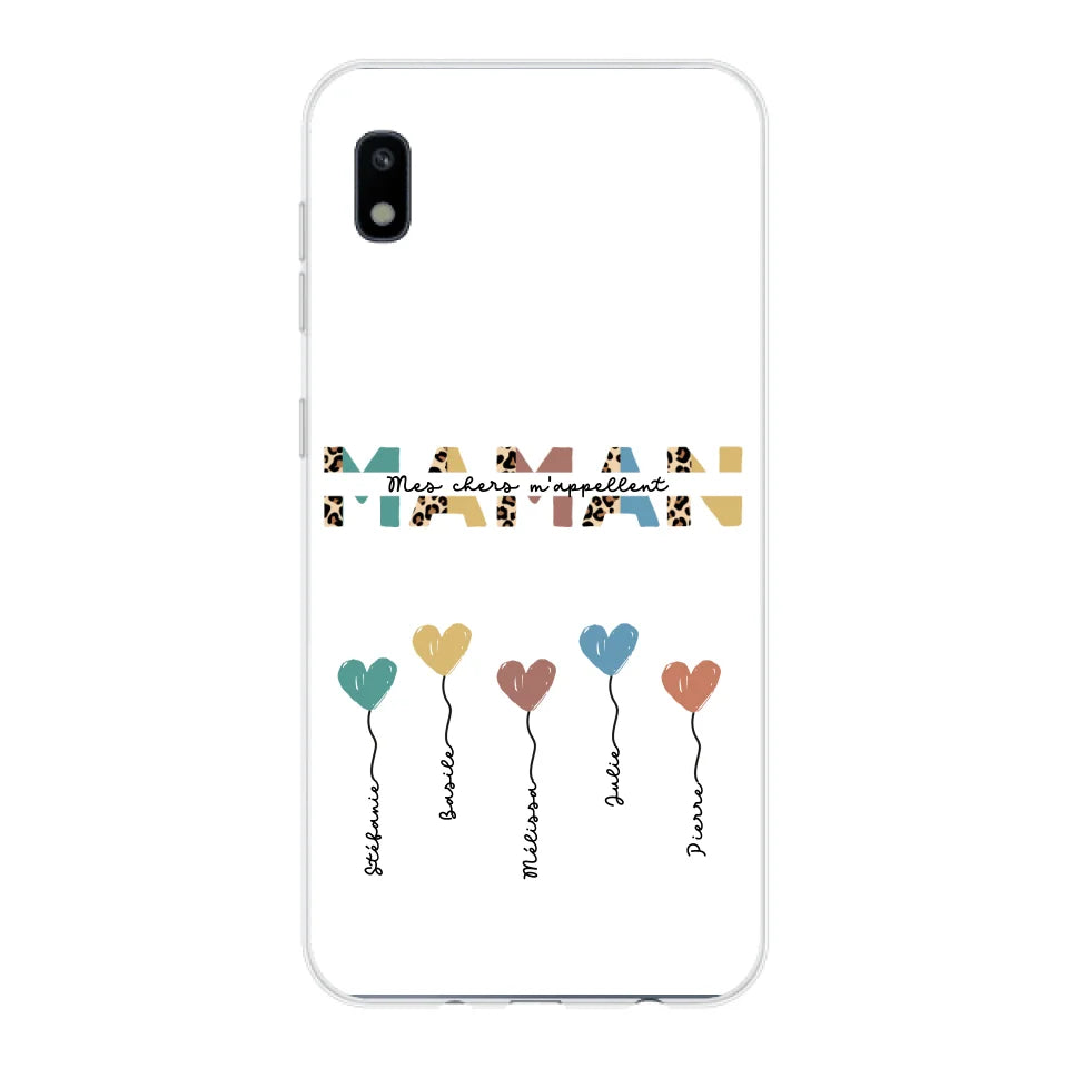 Maman / Mamie ballons en forme de cœur - Coque de téléphone personnalisable