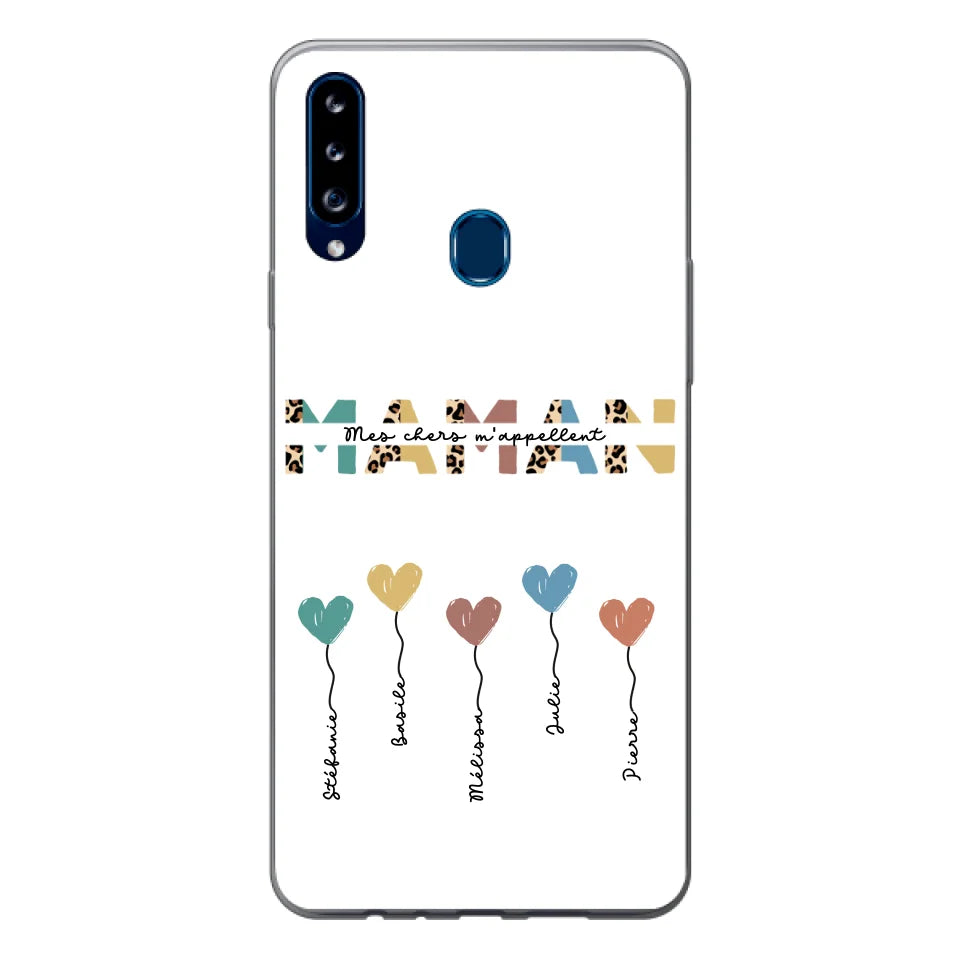 Maman / Mamie ballons en forme de cœur - Coque de téléphone personnalisable
