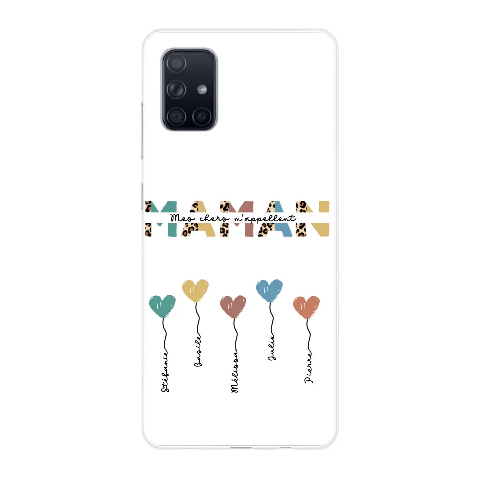 Maman / Mamie ballons en forme de cœur - Coque de téléphone personnalisable