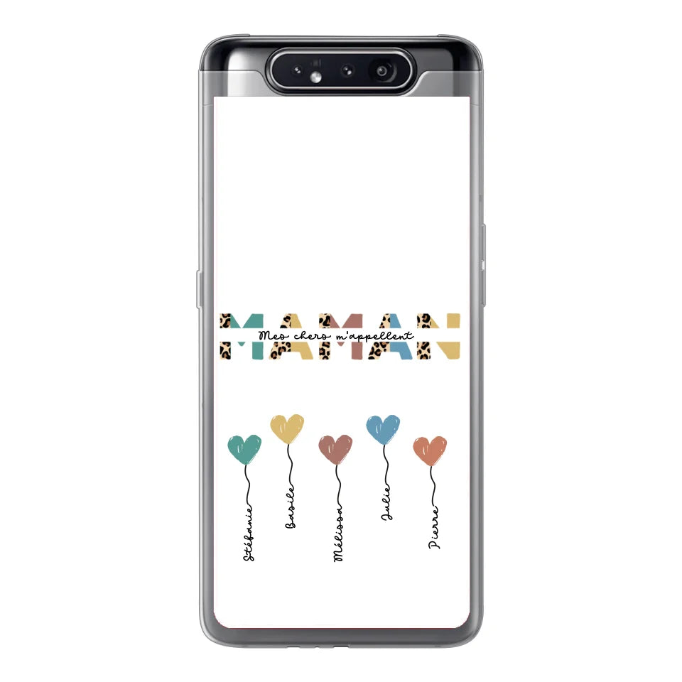 Maman / Mamie ballons en forme de cœur - Coque de téléphone personnalisable