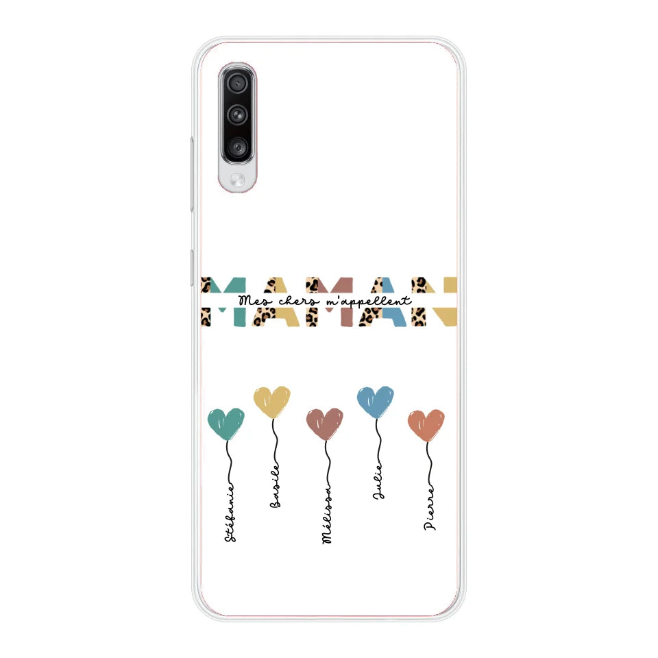 Maman / Mamie ballons en forme de cœur - Coque de téléphone personnalisable