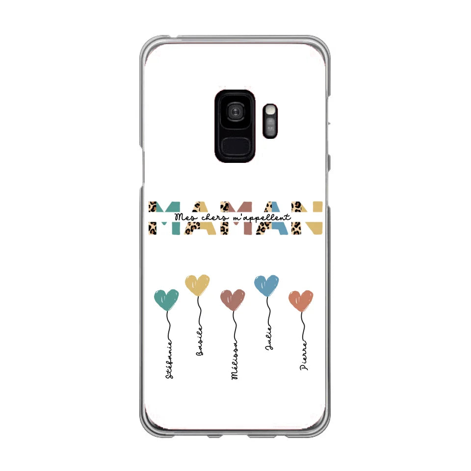 Maman / Mamie ballons en forme de cœur - Coque de téléphone personnalisable