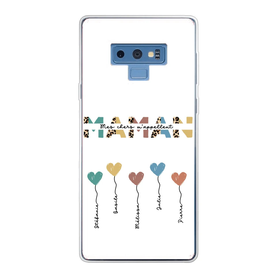 Maman / Mamie ballons en forme de cœur - Coque de téléphone personnalisable