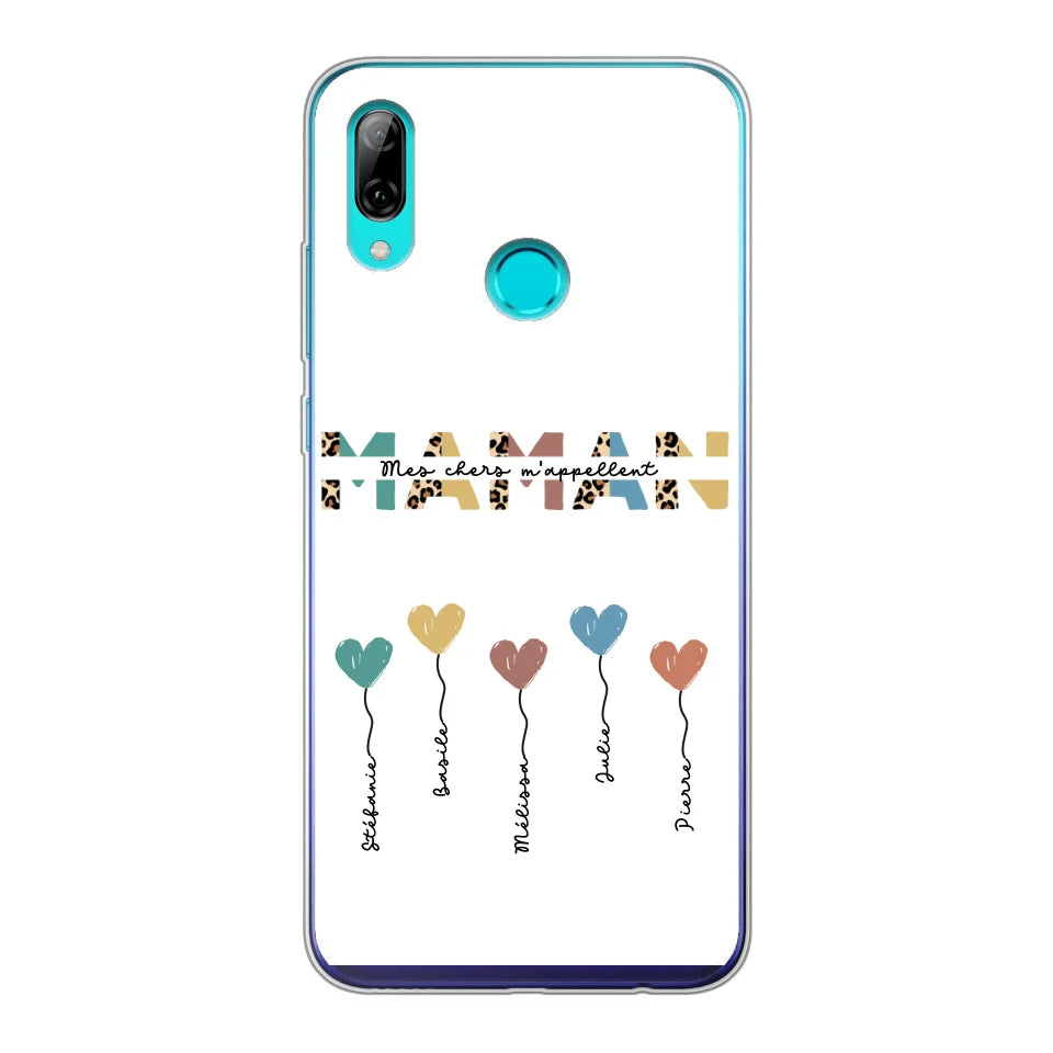 Maman / Mamie ballons en forme de cœur - Coque de téléphone personnalisable