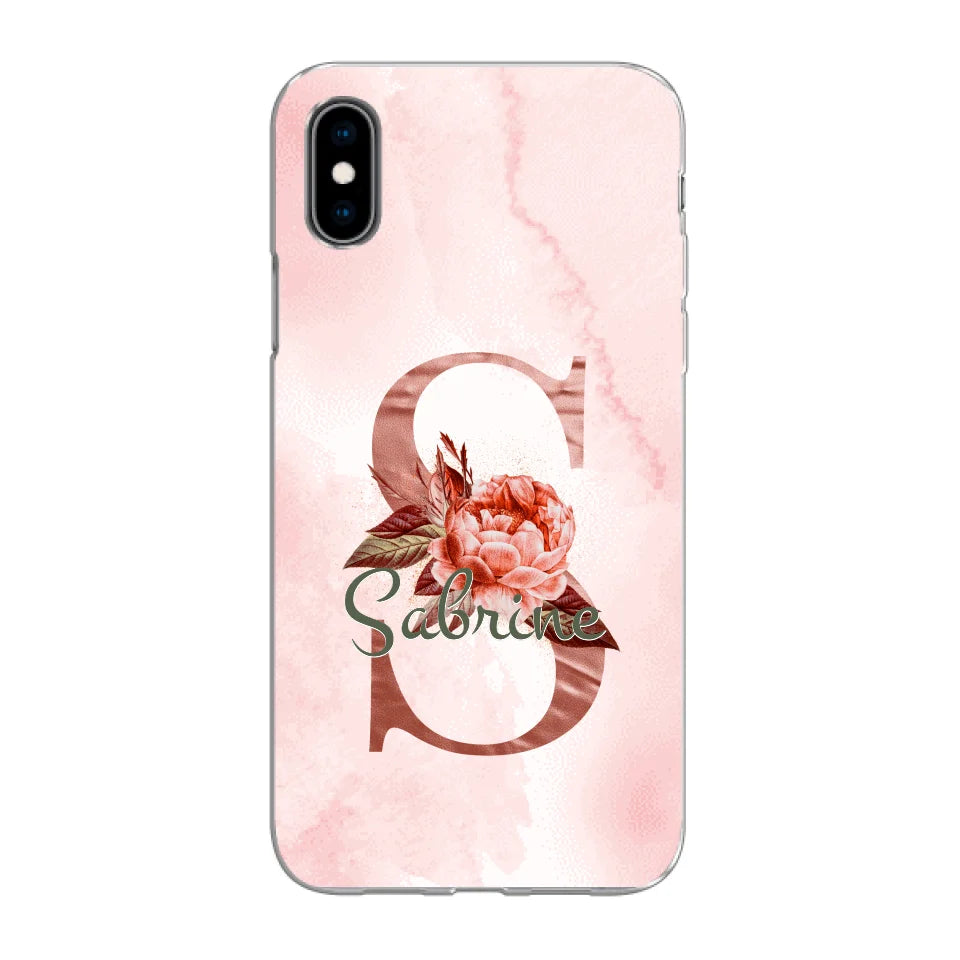 THÈME LETTRES ÉDITION ROSE - Coque de téléphone personnalisable