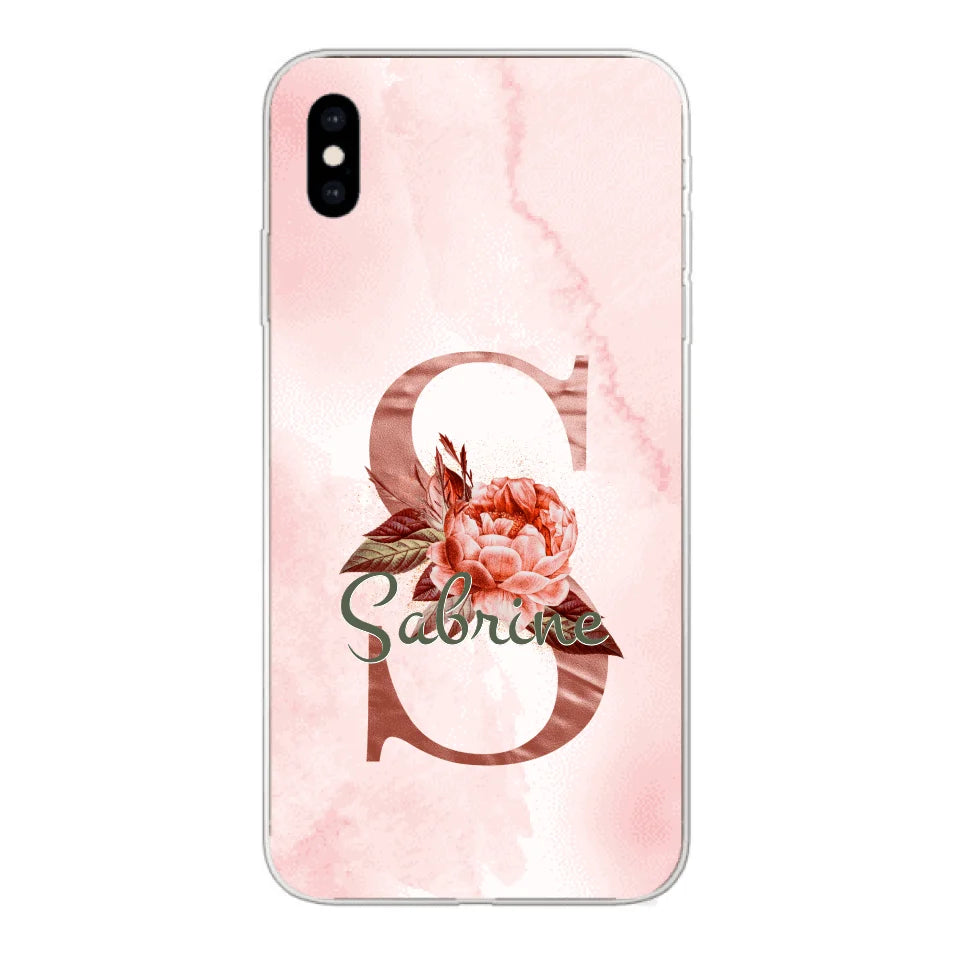 THÈME LETTRES ÉDITION ROSE - Coque de téléphone personnalisable