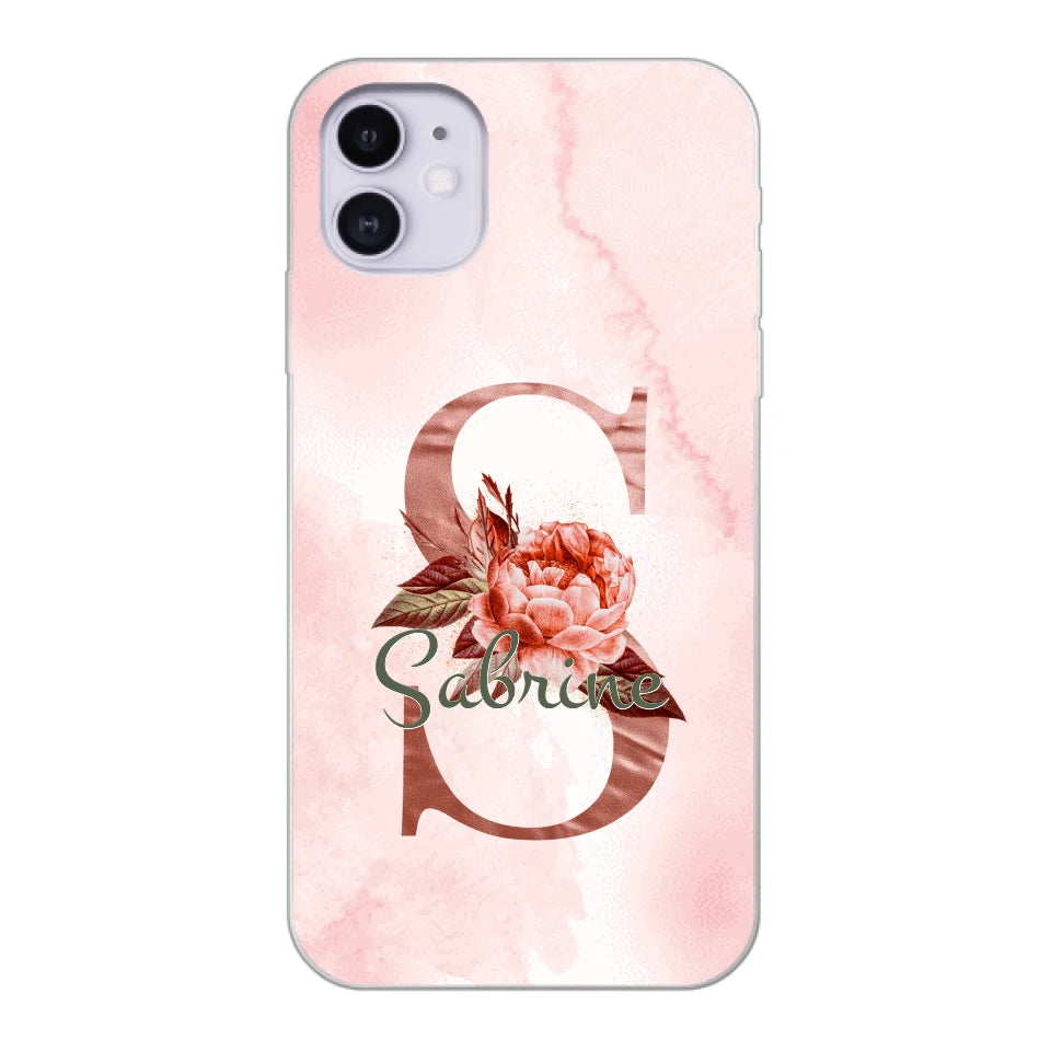 THÈME LETTRES ÉDITION ROSE - Coque de téléphone personnalisable