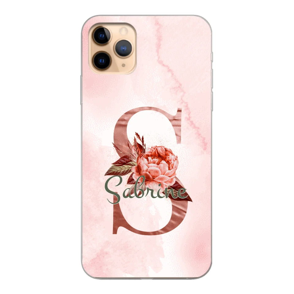 THÈME LETTRES ÉDITION ROSE - Coque de téléphone personnalisable