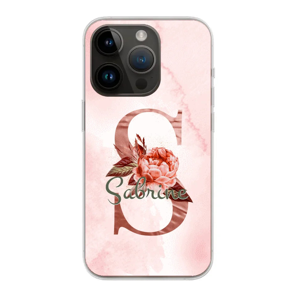 THÈME LETTRES ÉDITION ROSE - Coque de téléphone personnalisable