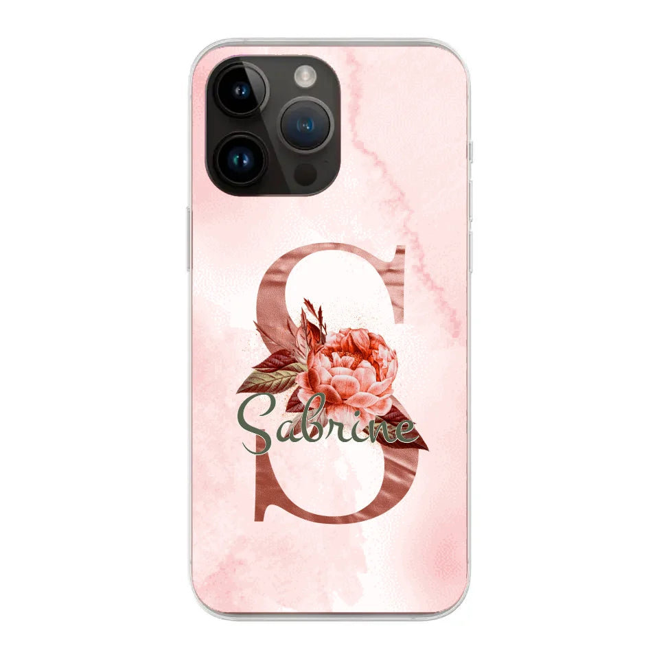 THÈME LETTRES ÉDITION ROSE - Coque de téléphone personnalisable