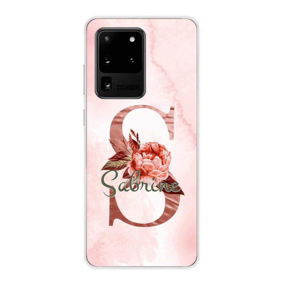 THÈME LETTRES ÉDITION ROSE - Coque de téléphone personnalisable