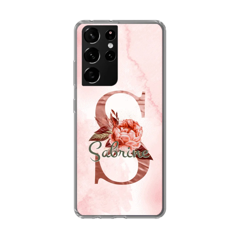 THÈME LETTRES ÉDITION ROSE - Coque de téléphone personnalisable