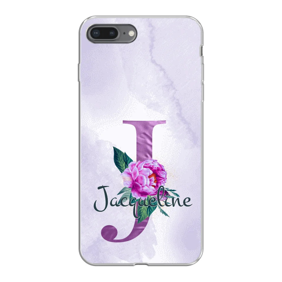THÈME LETTRES ÉDITION violette - Coque de téléphone personnalisable