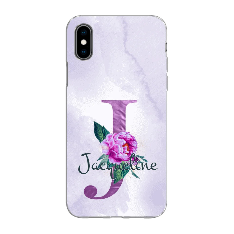 THÈME LETTRES ÉDITION violette - Coque de téléphone personnalisable