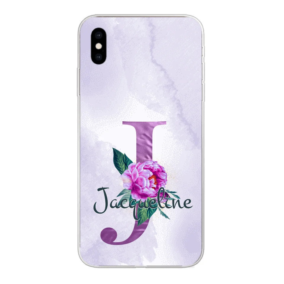 THÈME LETTRES ÉDITION violette - Coque de téléphone personnalisable