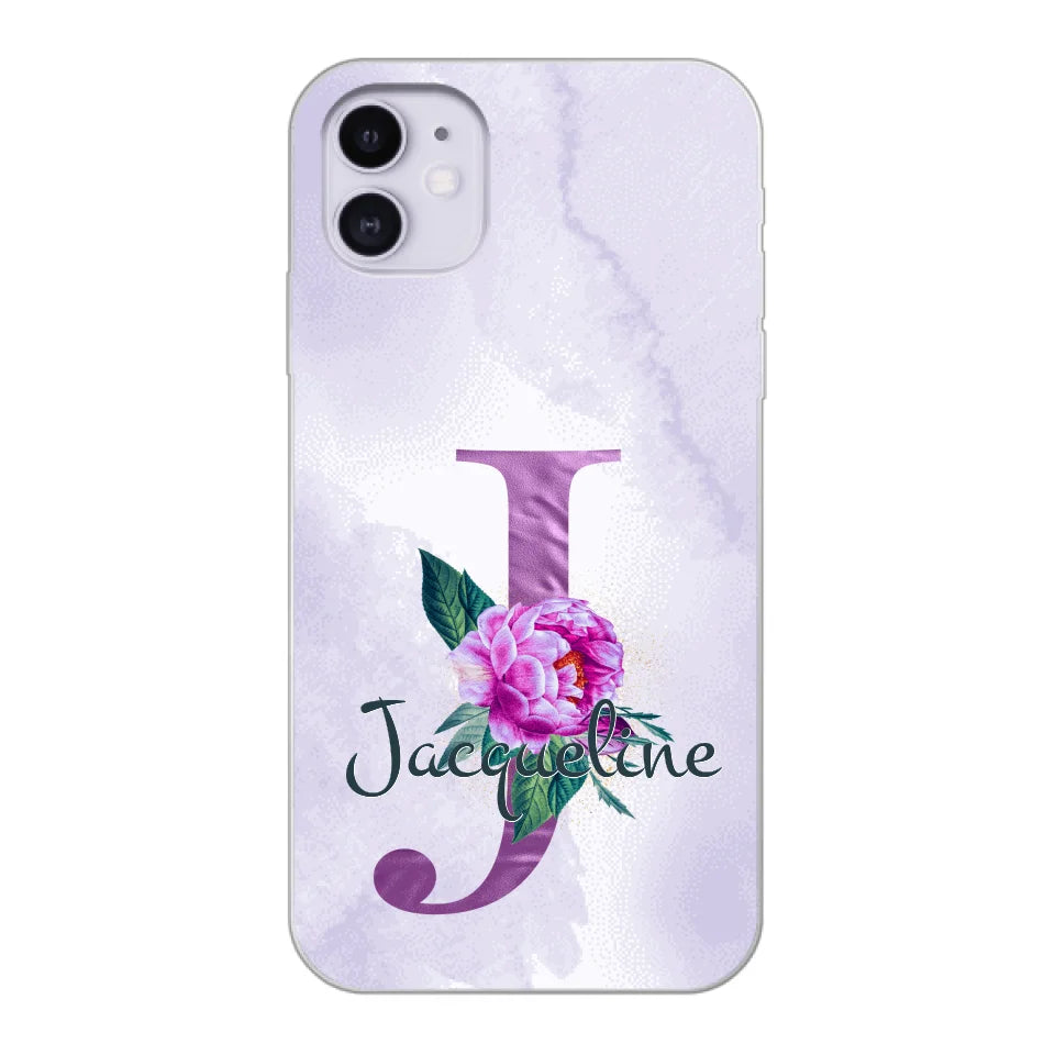 THÈME LETTRES ÉDITION violette - Coque de téléphone personnalisable