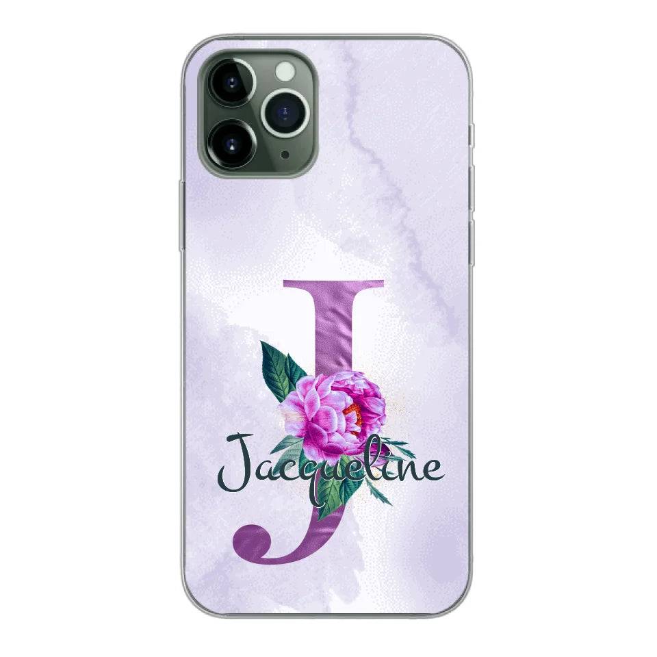 THÈME LETTRES ÉDITION violette - Coque de téléphone personnalisable