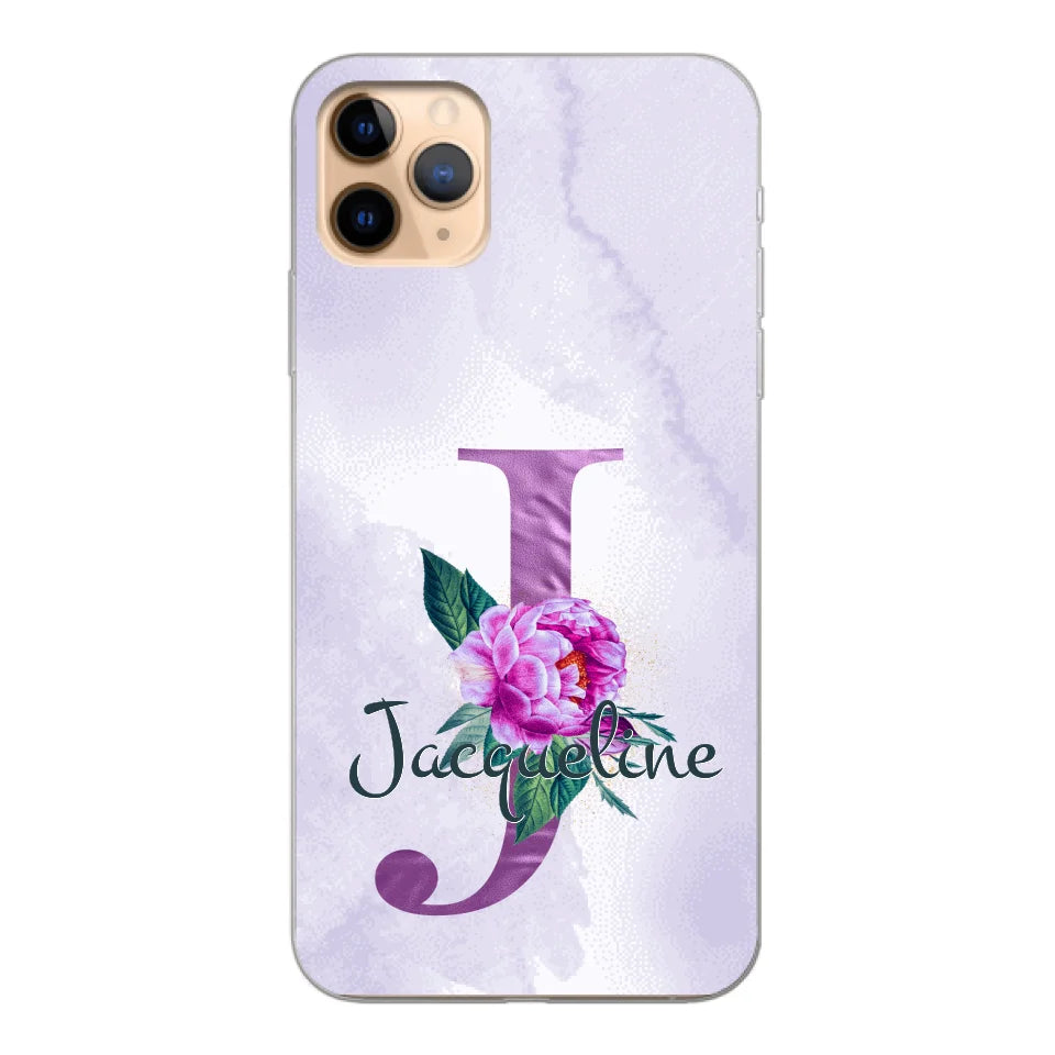 THÈME LETTRES ÉDITION violette - Coque de téléphone personnalisable