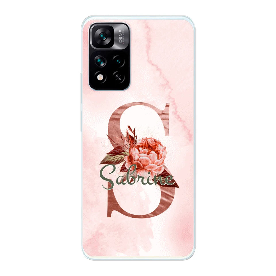 THÈME LETTRES ÉDITION ROSE - Coque de téléphone personnalisable