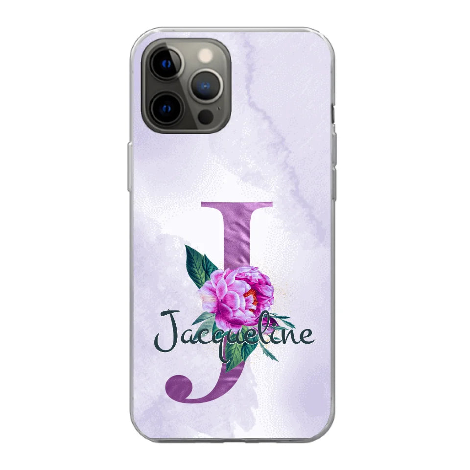 THÈME LETTRES ÉDITION violette - Coque de téléphone personnalisable