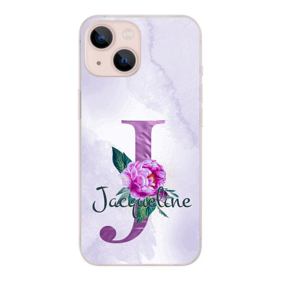 THÈME LETTRES ÉDITION violette - Coque de téléphone personnalisable