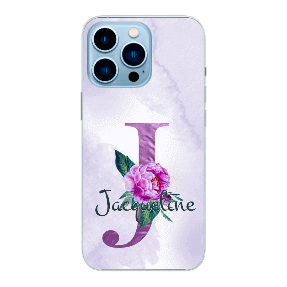 THÈME LETTRES ÉDITION violette - Coque de téléphone personnalisable