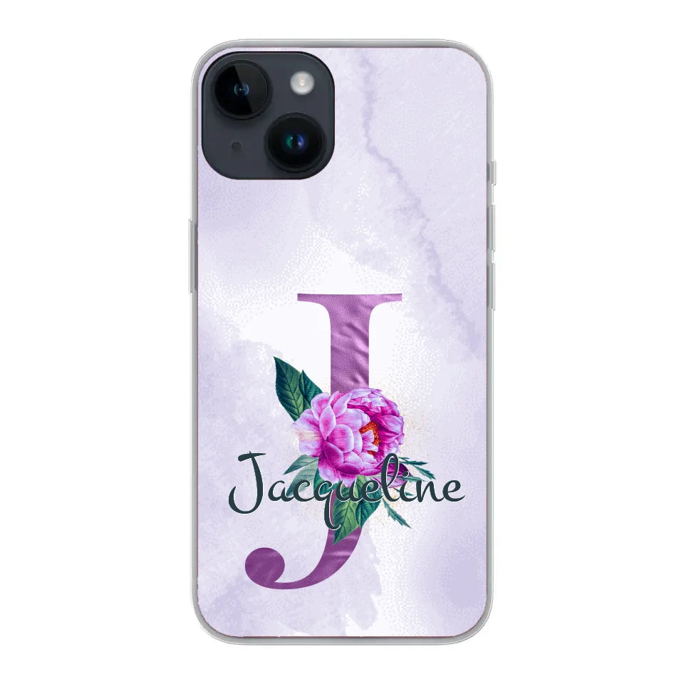 THÈME LETTRES ÉDITION violette - Coque de téléphone personnalisable