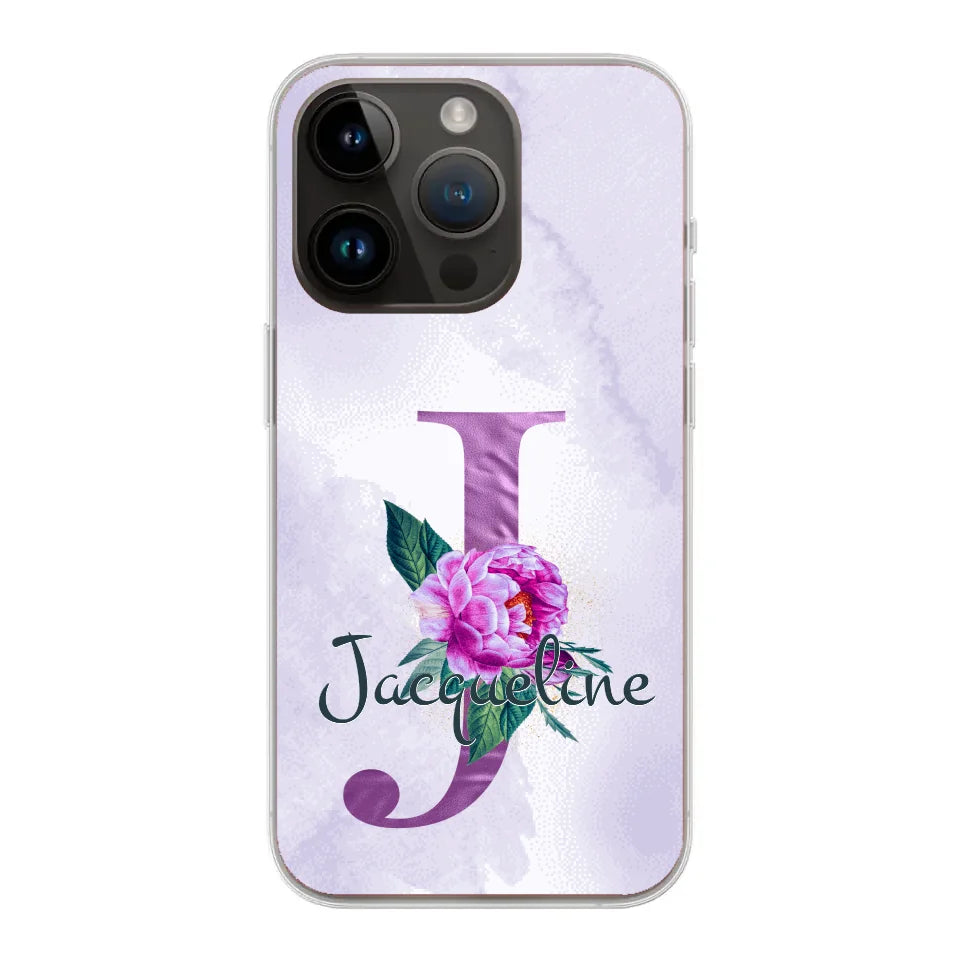 THÈME LETTRES ÉDITION violette - Coque de téléphone personnalisable