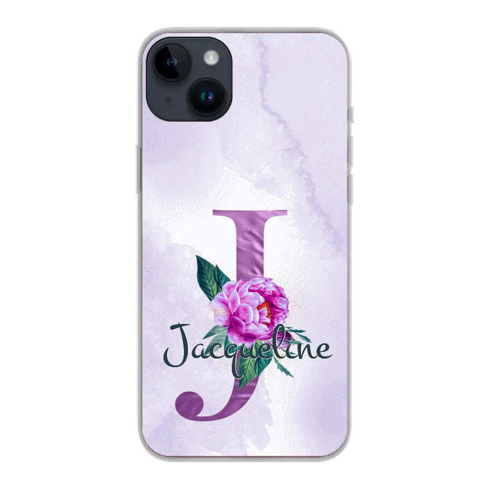 THÈME LETTRES ÉDITION violette - Coque de téléphone personnalisable