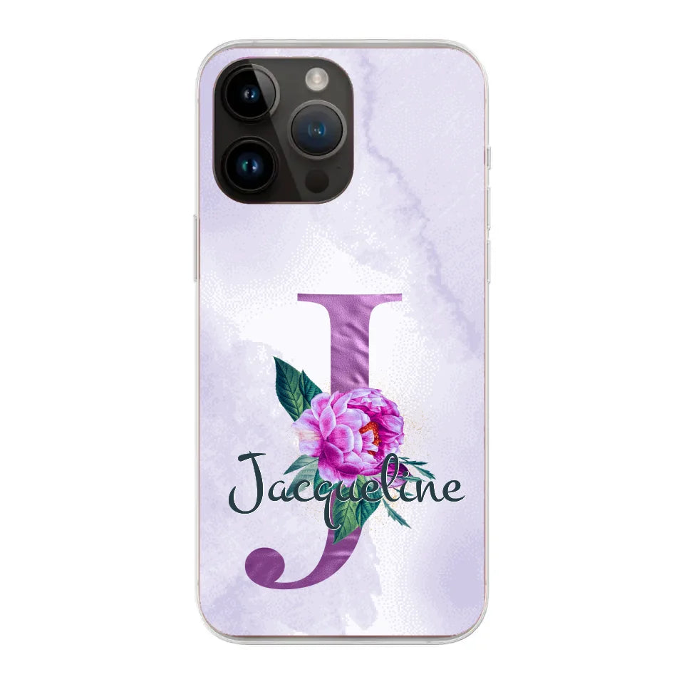 THÈME LETTRES ÉDITION violette - Coque de téléphone personnalisable