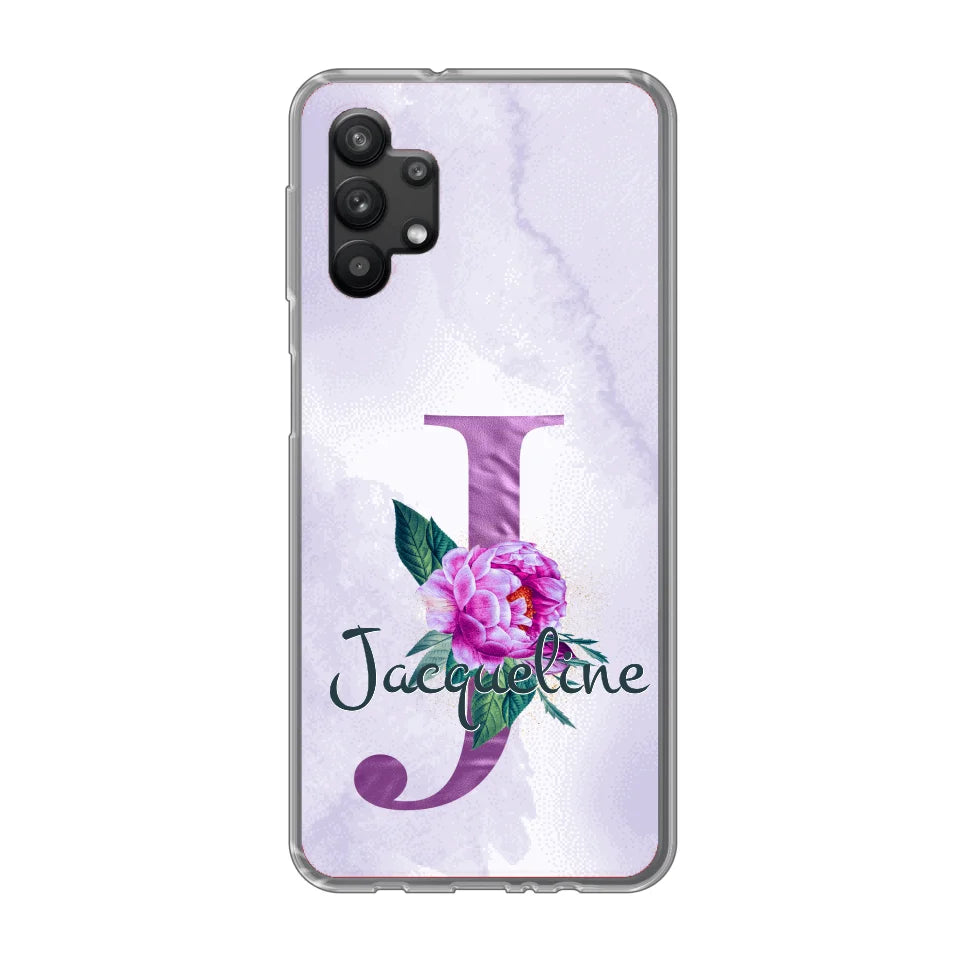 THÈME LETTRES ÉDITION violette - Coque de téléphone personnalisable
