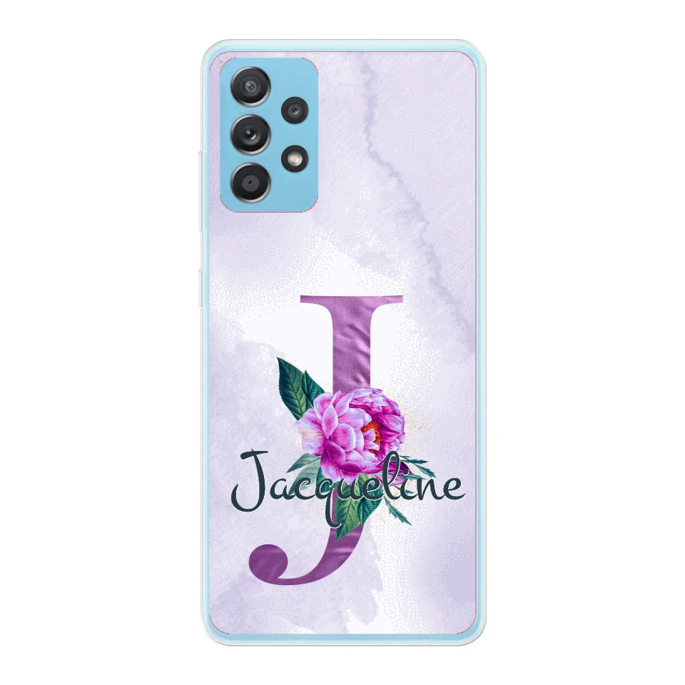 THÈME LETTRES ÉDITION violette - Coque de téléphone personnalisable