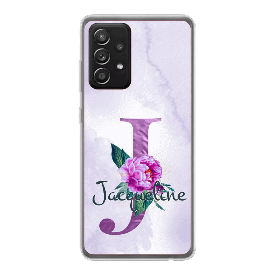 THÈME LETTRES ÉDITION violette - Coque de téléphone personnalisable