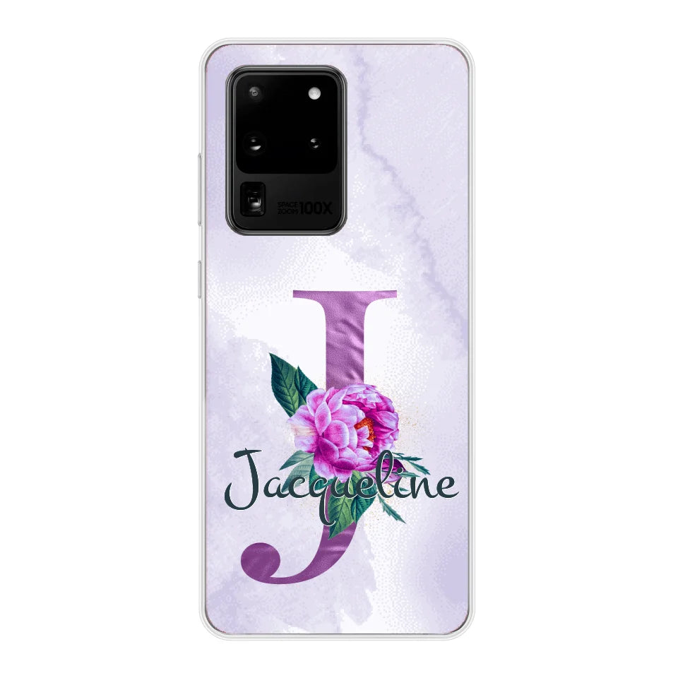 THÈME LETTRES ÉDITION violette - Coque de téléphone personnalisable