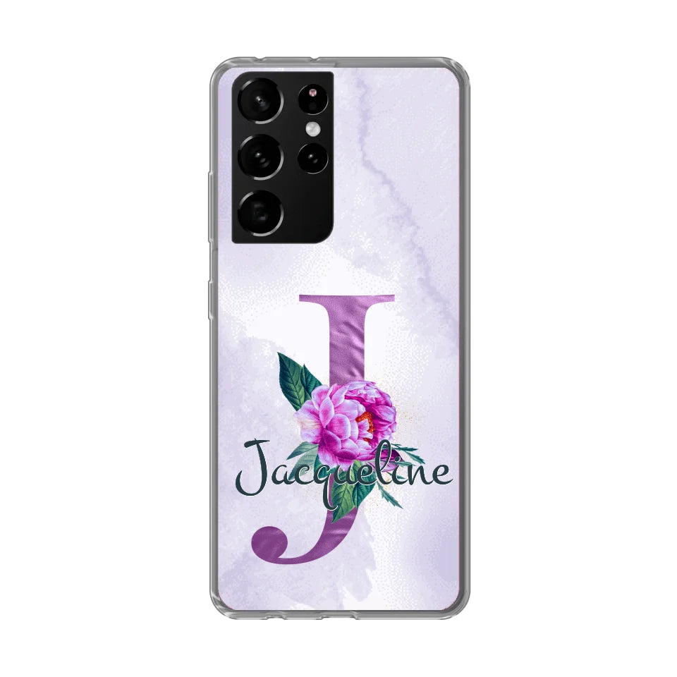 THÈME LETTRES ÉDITION violette - Coque de téléphone personnalisable
