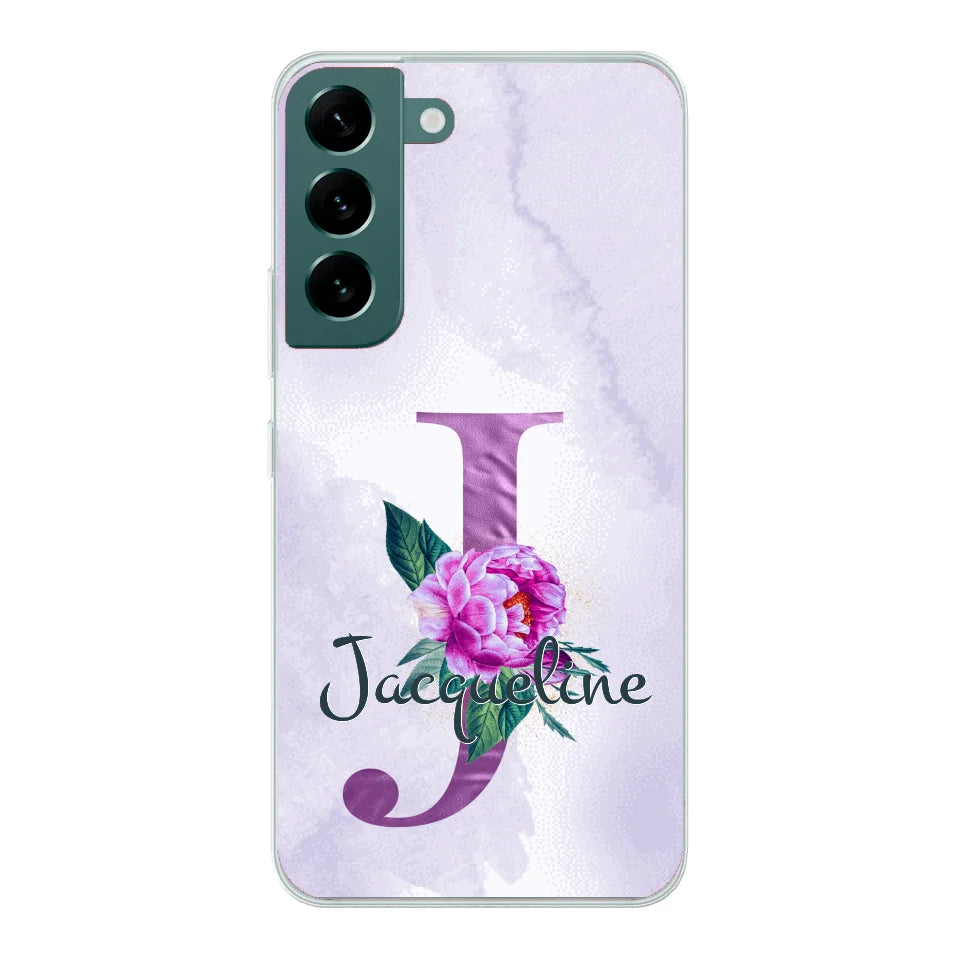 THÈME LETTRES ÉDITION violette - Coque de téléphone personnalisable