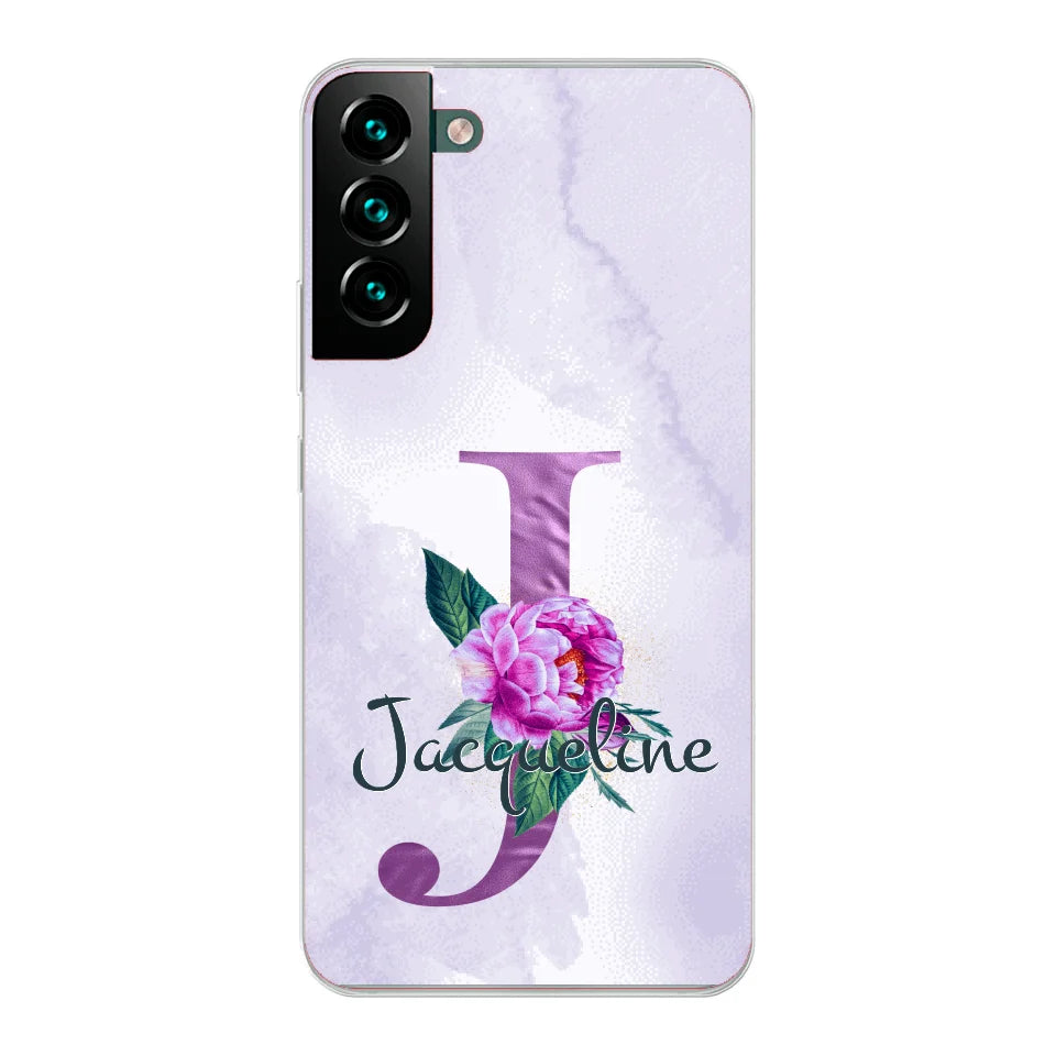 THÈME LETTRES ÉDITION violette - Coque de téléphone personnalisable