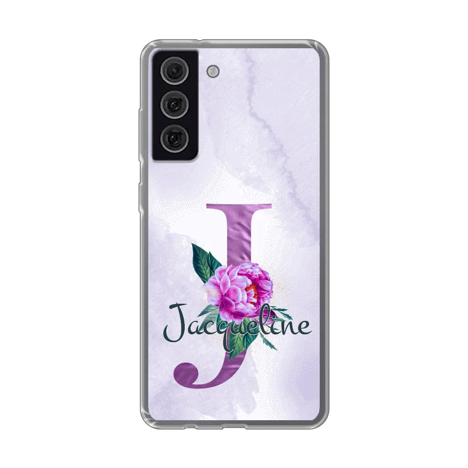 THÈME LETTRES ÉDITION violette - Coque de téléphone personnalisable