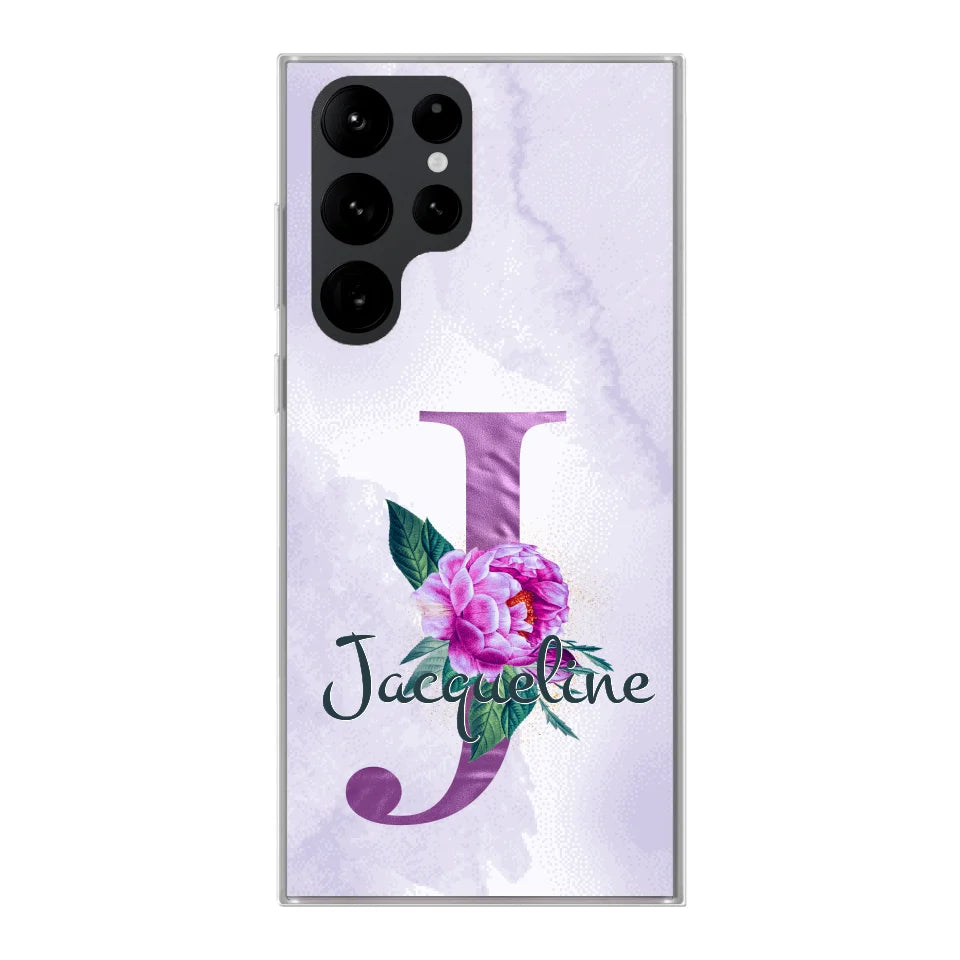 THÈME LETTRES ÉDITION violette - Coque de téléphone personnalisable
