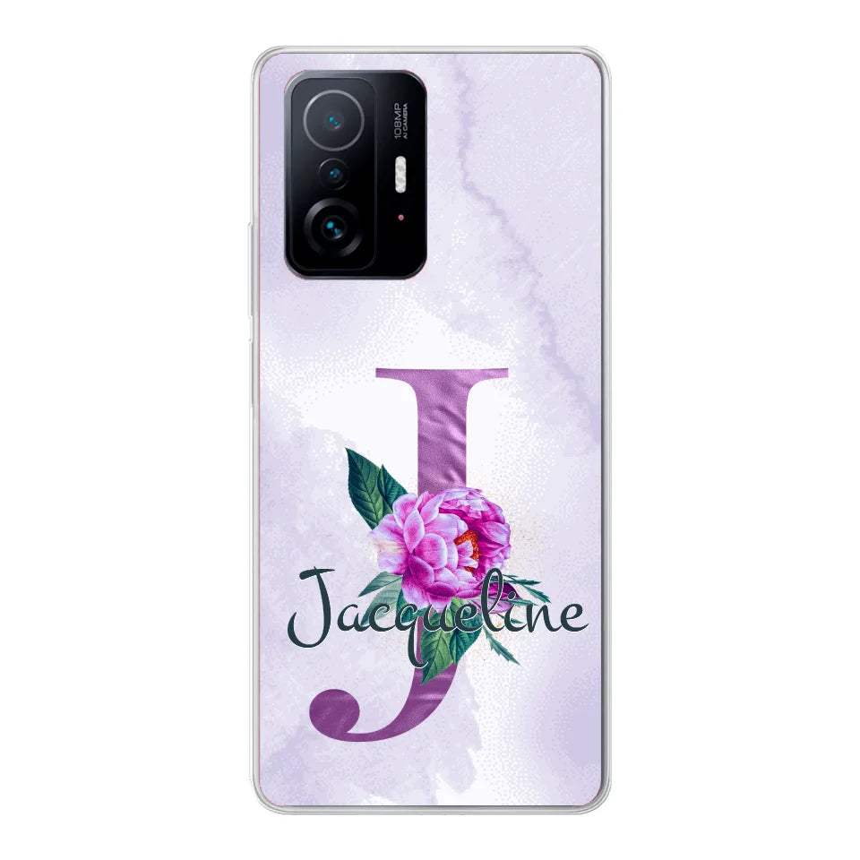 THÈME LETTRES ÉDITION violette - Coque de téléphone personnalisable