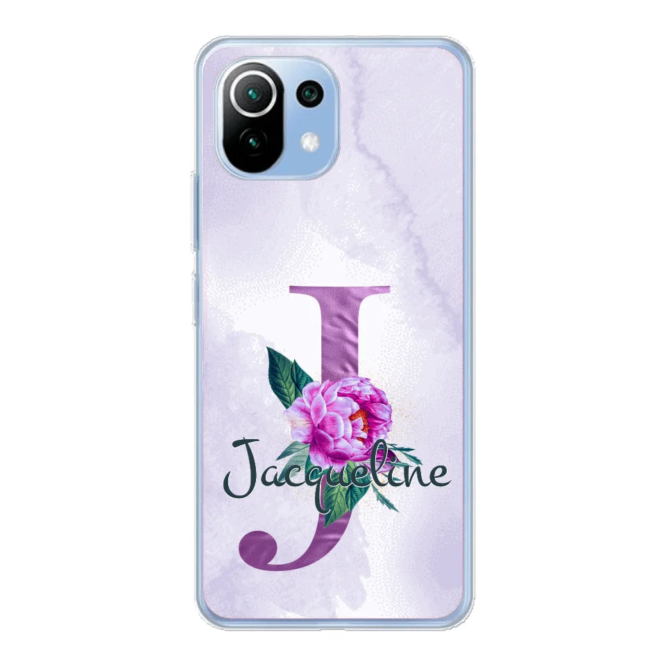 THÈME LETTRES ÉDITION violette - Coque de téléphone personnalisable