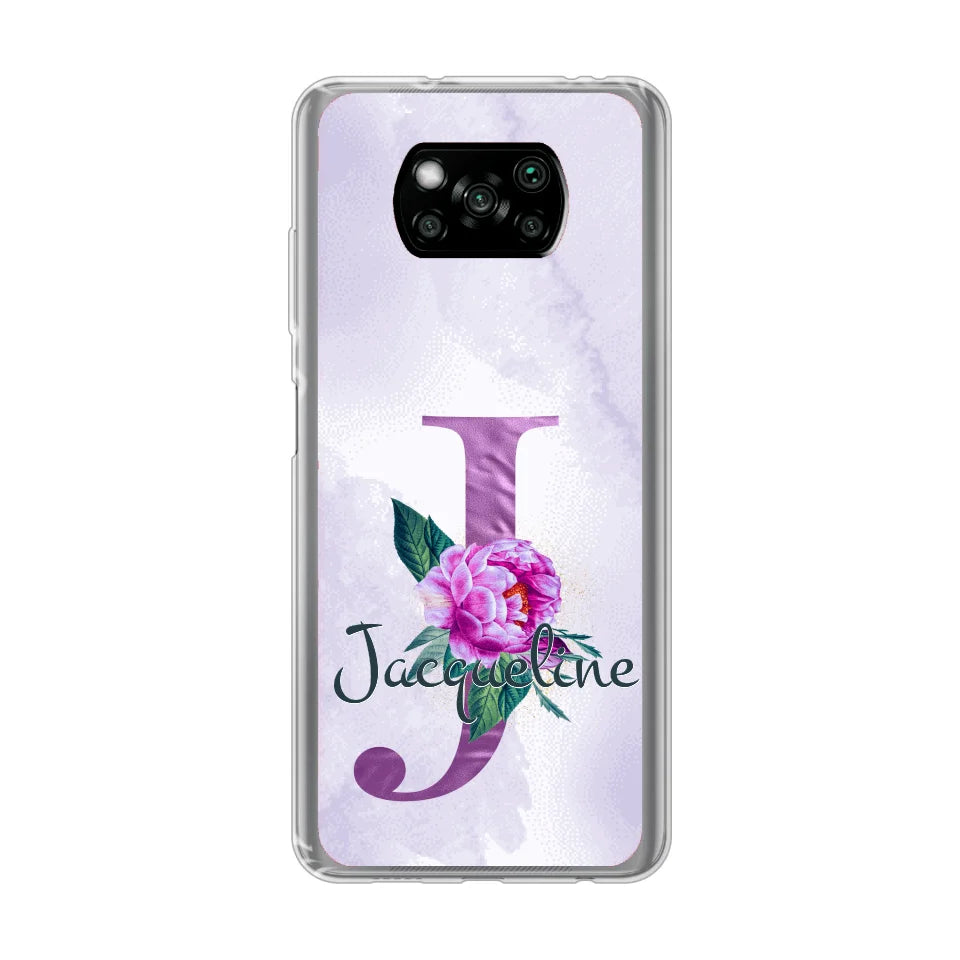 THÈME LETTRES ÉDITION violette - Coque de téléphone personnalisable
