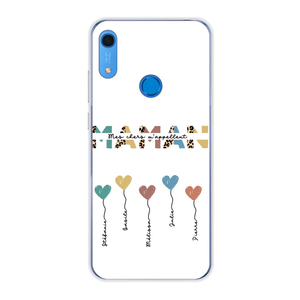 Maman / Mamie ballons en forme de cœur - Coque de téléphone personnalisable