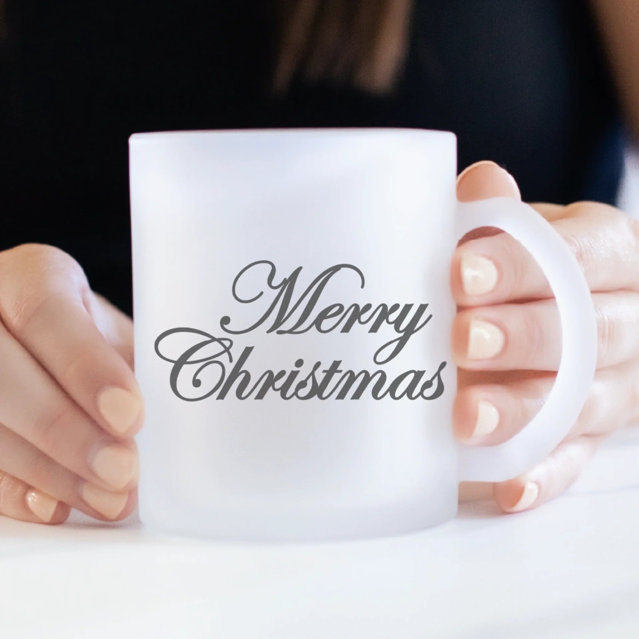 FEMMES ASSISES (ÉDITION DE NOËL) - mug personnalisé en verre dépoli