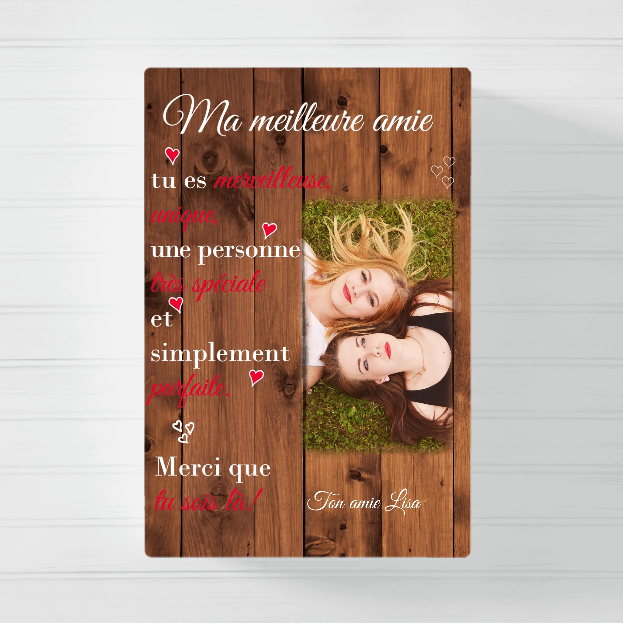 Merci que tu sois là! (30x20cm) - Toile personnalisée